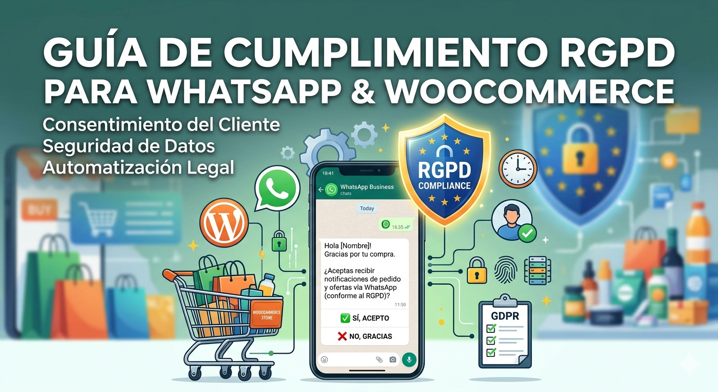 GDPR y WhatsApp en WooCommerce: Guía de Cumplimiento para Tiendas Europeas (2026)